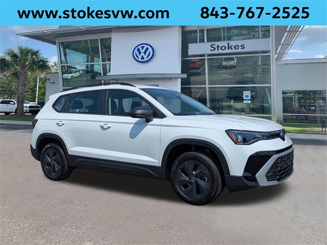 2025 Volkswagen Taos 1.5T S White at Stokes Volkswagen