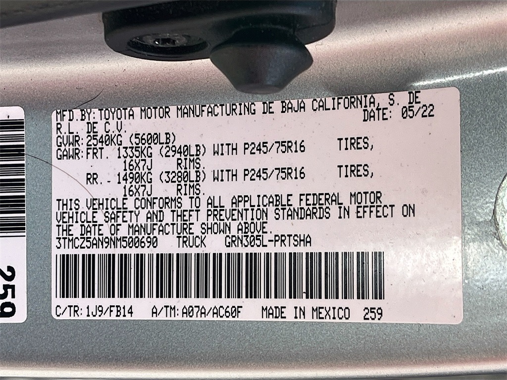 2022 Toyota Tacoma SR Silver at Toyota of Victoria