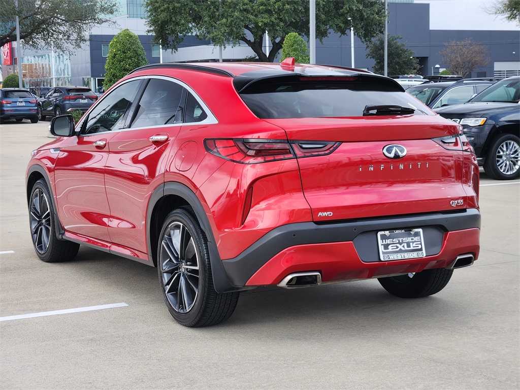 2022 INFINITI QX55 SENSORY Red at South Houston Nissan