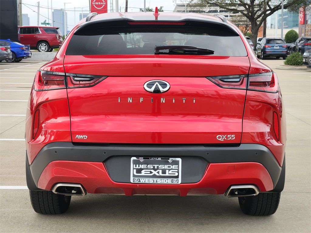 2022 INFINITI QX55 SENSORY Red at South Houston Nissan