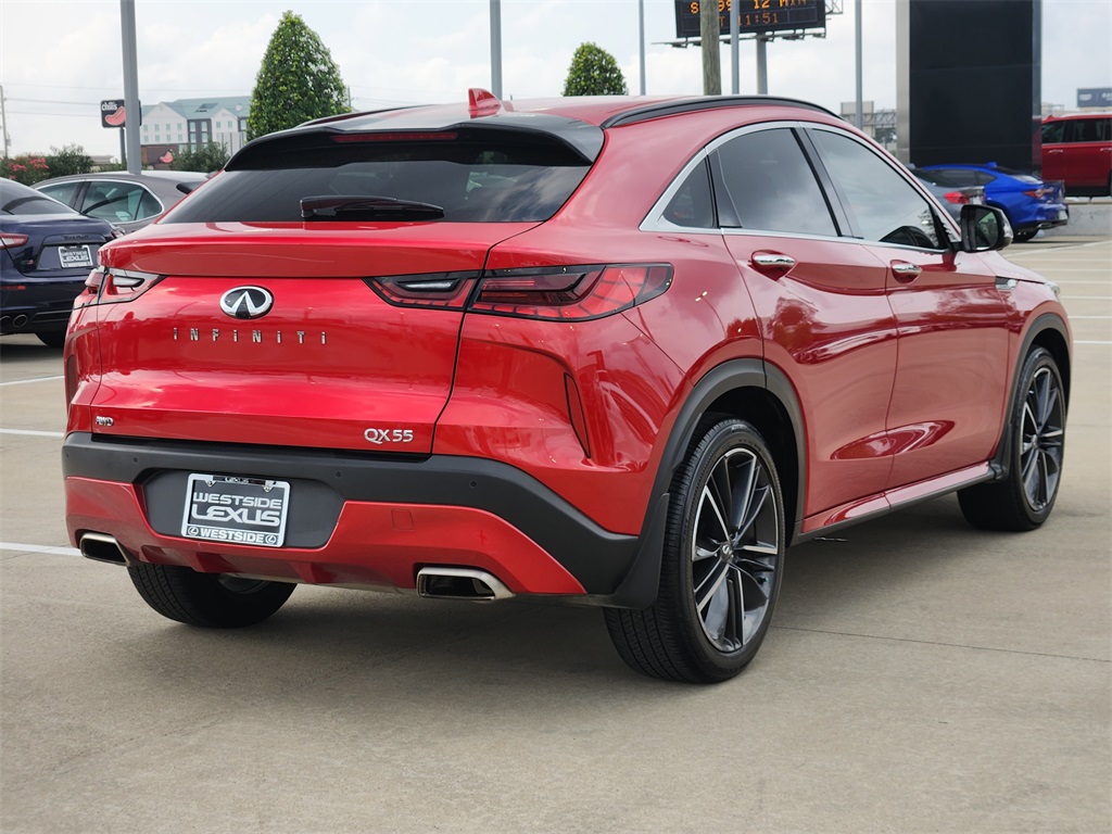 2022 INFINITI QX55 SENSORY Red at South Houston Nissan