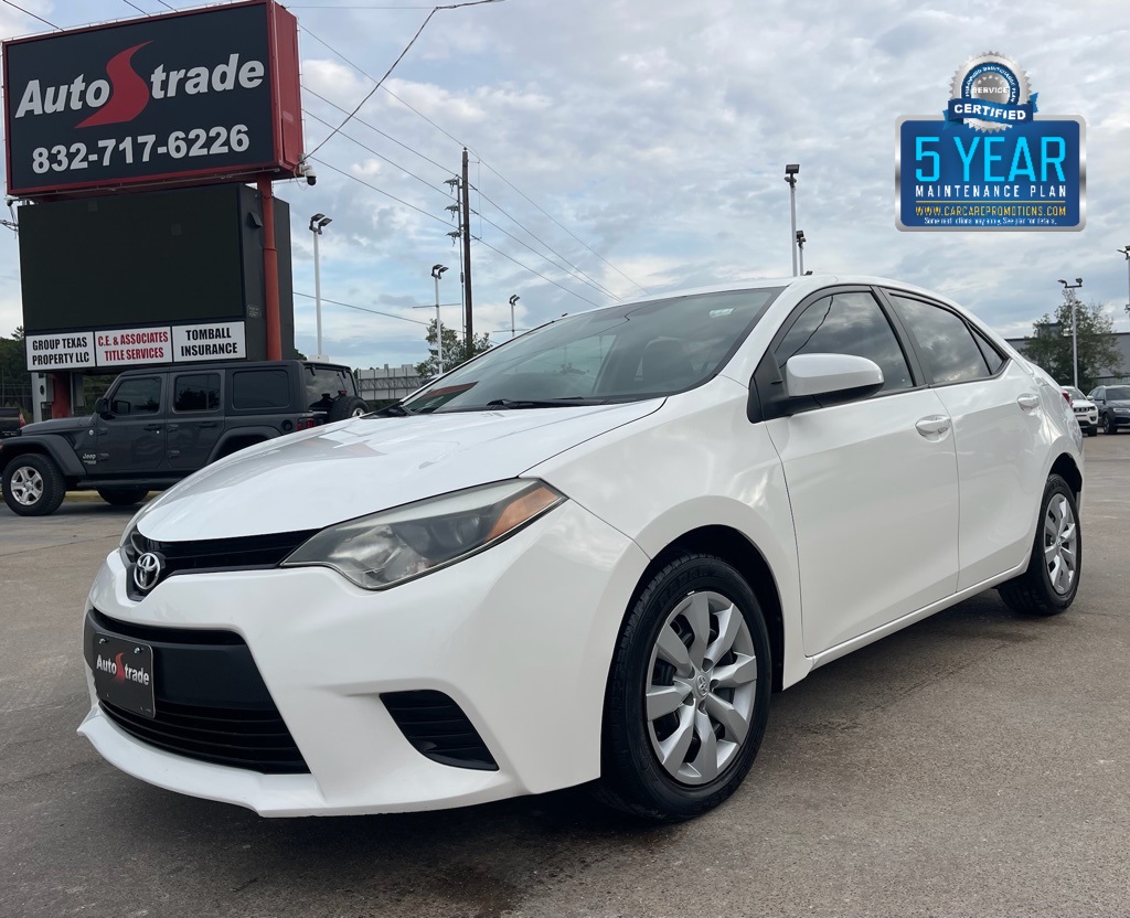 2014 Toyota Corolla L White at DeMontrond Mazda