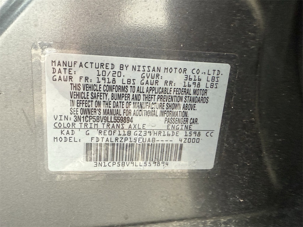 2020 Nissan Kicks S Gray at Central Houston Nissan