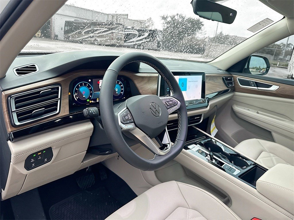 2025 Volkswagen Atlas 2.0T SE w/Technology White at DeMontrond Automotive Group