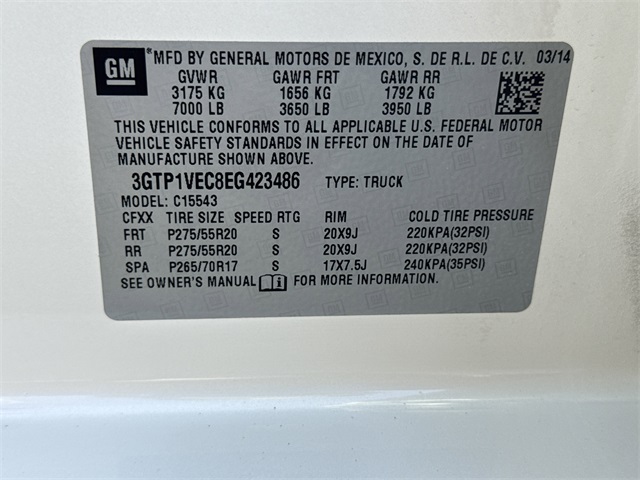 2014 GMC Sierra 1500 SLT White at Martin Chrysler Dodge Jeep Ram
