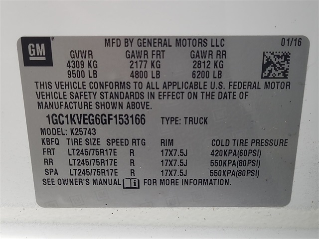 2016 – Chevrolet – Silverado 2500HD