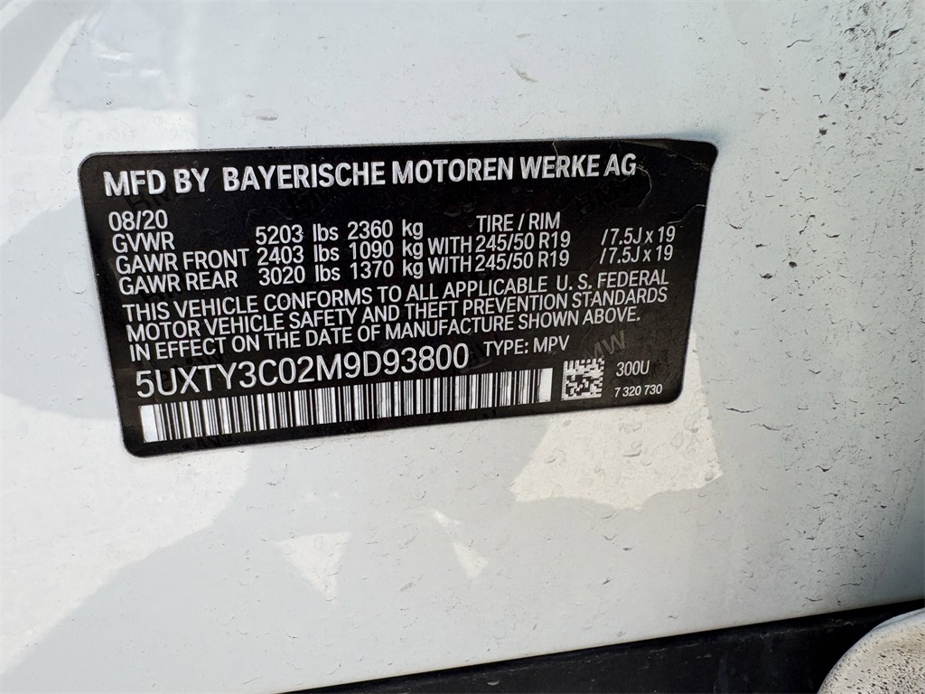 2021 BMW X3 sDrive30i White at Don McGill Toyota