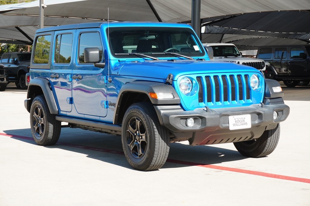 Used Car 2021 Jeep Wrangler  Unlimited Sport S For Sale Under $30,000 In Weatherford, Texas