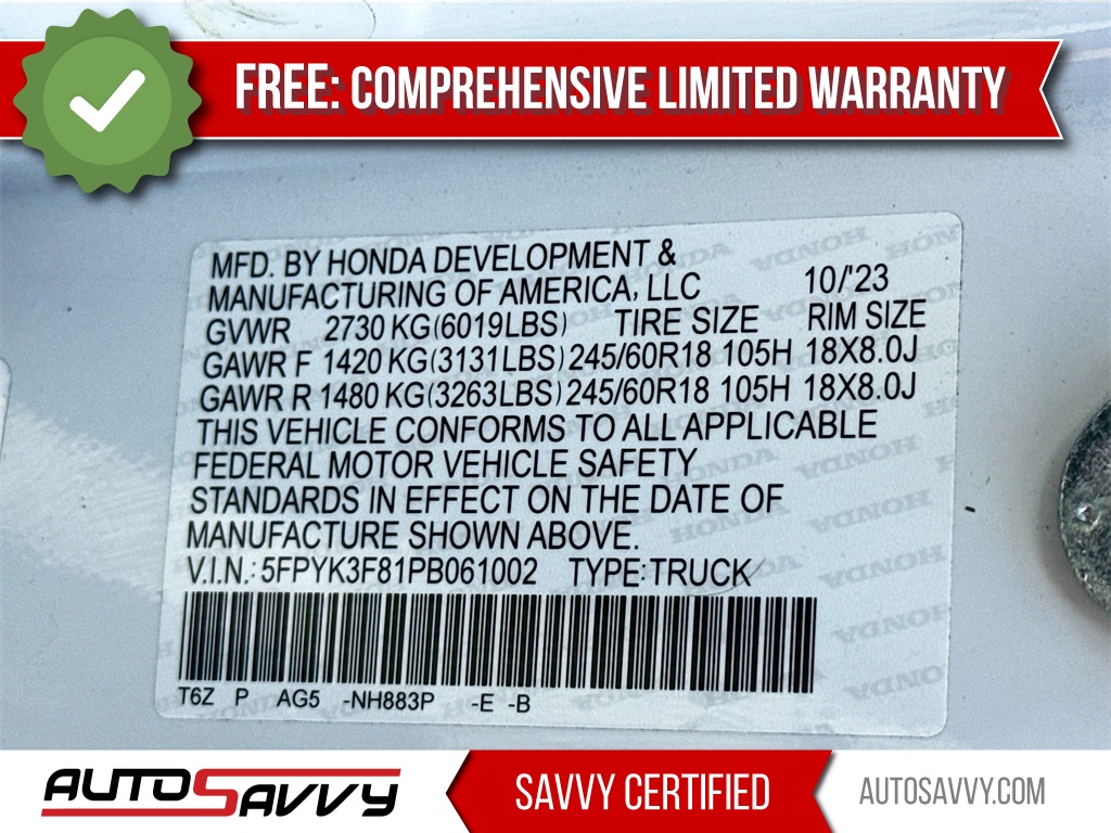 2023 Honda Ridgeline Black Edition White at AutoSavvy Houston Southwest