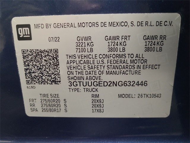 2022 – GMC – Sierra 1500