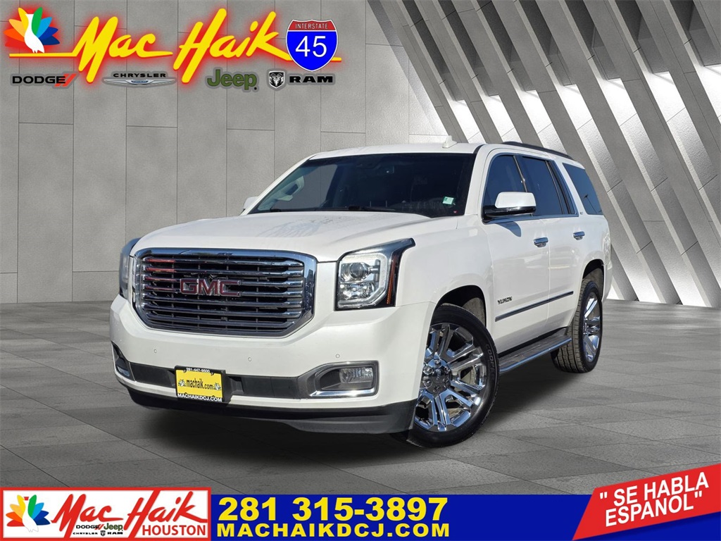 2019 GMC Yukon SLT White at Classic Elite Chevrolet Sugar Land