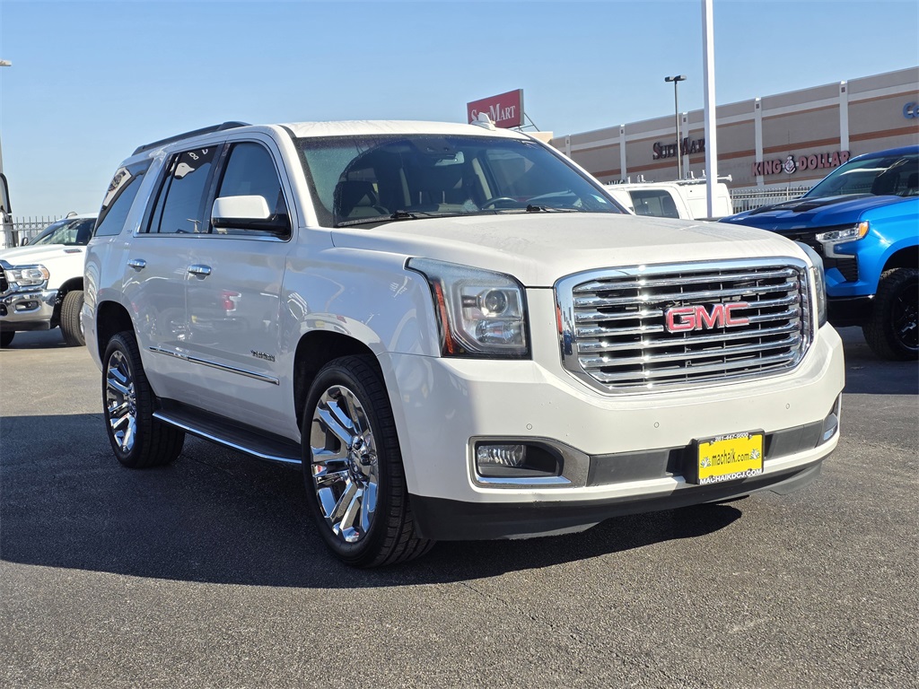 2019 GMC Yukon SLT White at Classic Elite Chevrolet Sugar Land