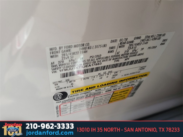 Used Car 2018 Ford Expedition  Wagon 4 Dr. Limited Rear Wheel Drive For Sale In San Antonio, Texas