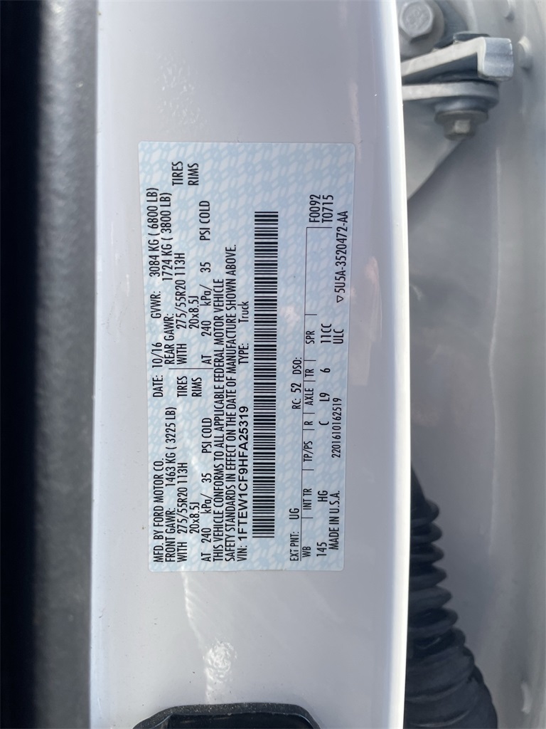 2017 Ford F-150 Lariat White at DeMontrond Ford