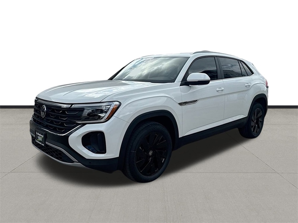 2025 Volkswagen Atlas Cross Sport 2.0T SE w/Technology White at DeMontrond Automotive Group