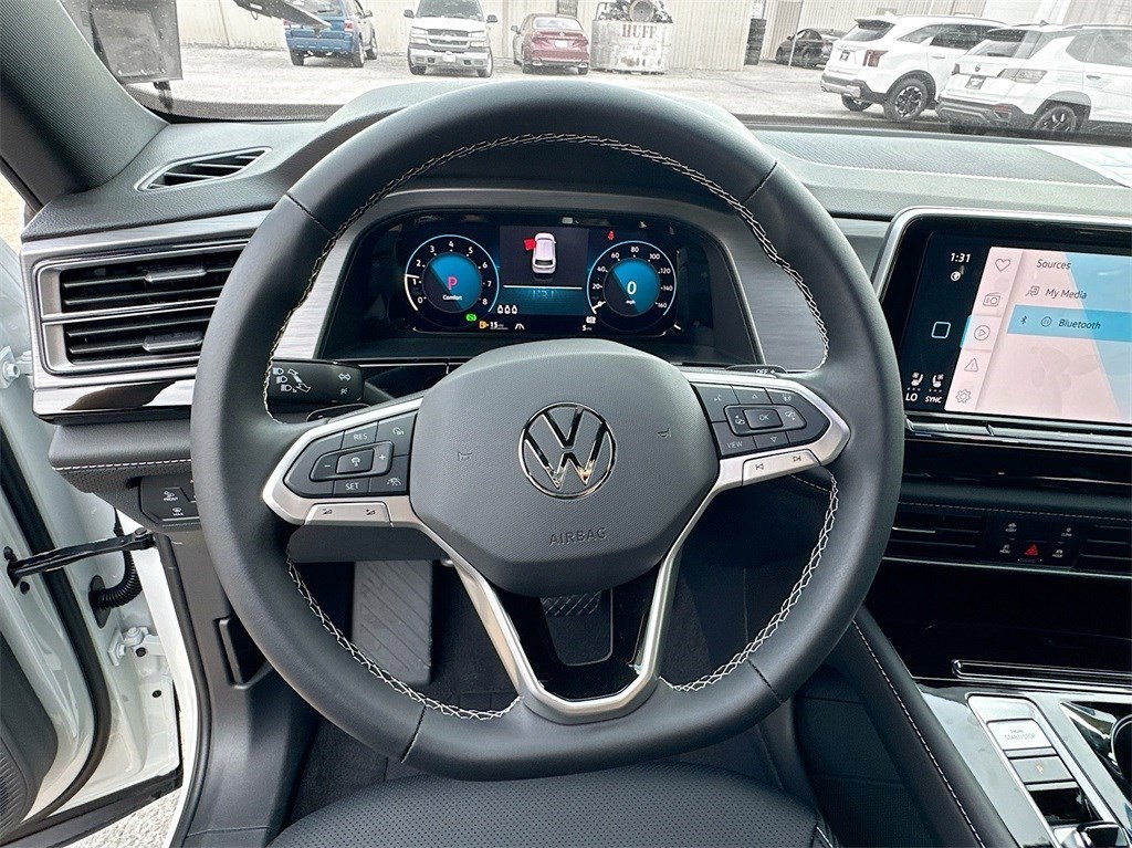 2025 Volkswagen Atlas Cross Sport 2.0T SE w/Technology White at DeMontrond Automotive Group