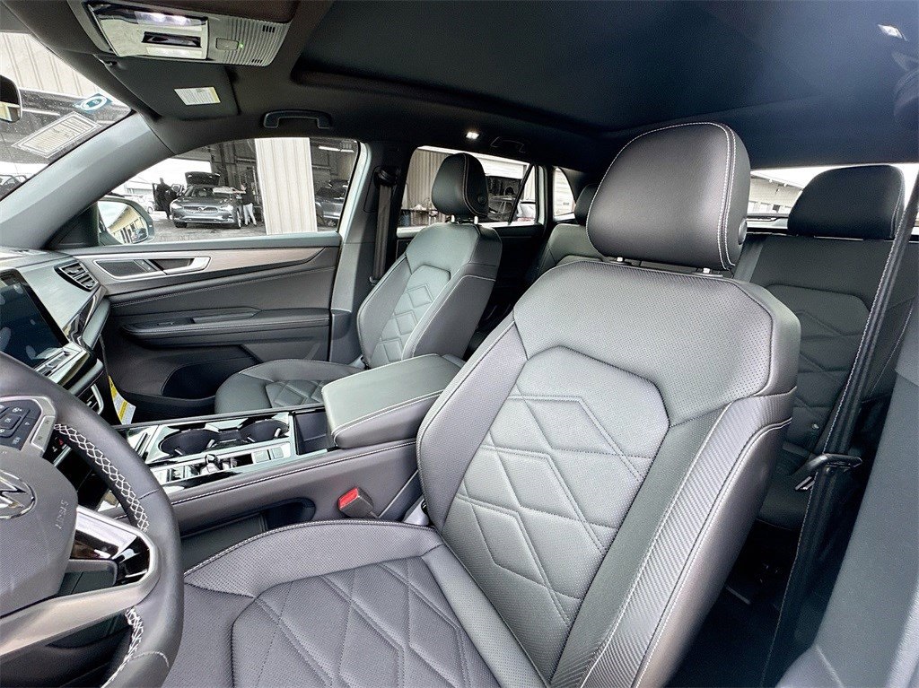 2025 Volkswagen Atlas Cross Sport 2.0T SE w/Technology White at DeMontrond Automotive Group