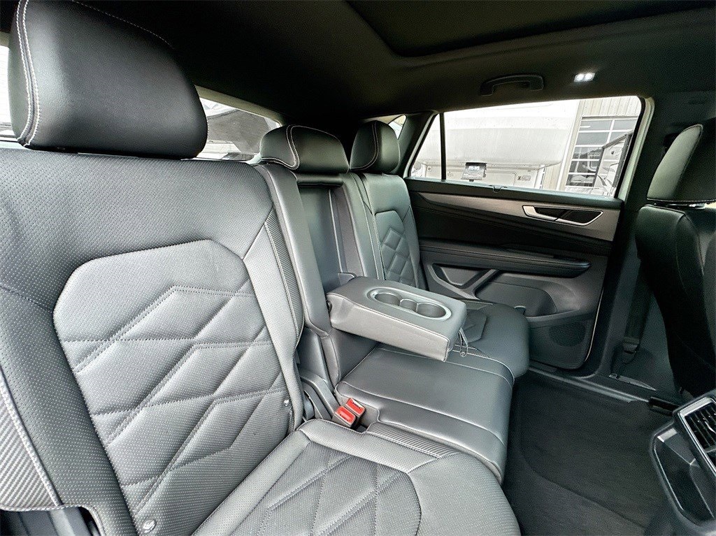 2025 Volkswagen Atlas Cross Sport 2.0T SE w/Technology White at DeMontrond Automotive Group