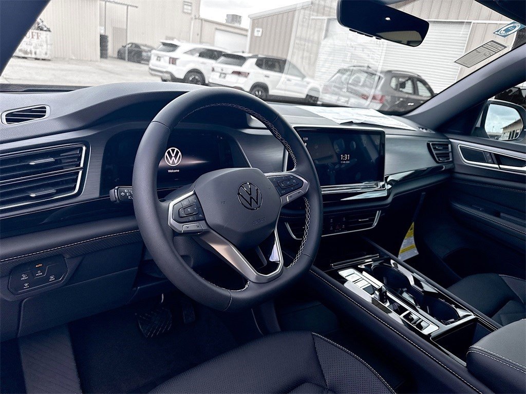 2025 Volkswagen Atlas Cross Sport 2.0T SE w/Technology White at DeMontrond Automotive Group