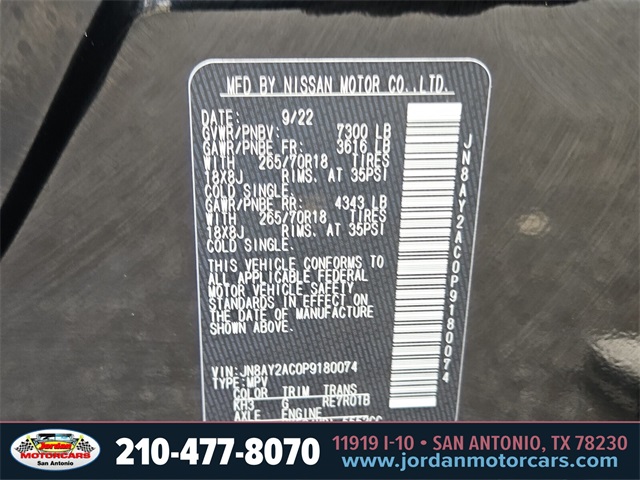 Used Car 2023 Nissan Armada  Sv For Sale Under $35,000 In San Antonio, Texas