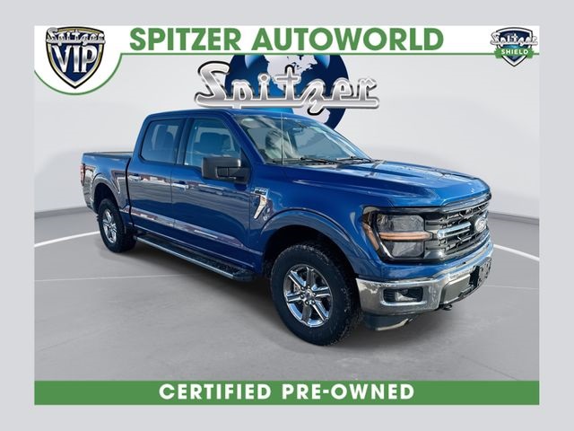 Atlas Blue Metallic 2025 Ford F-150 XLT SuperCrew 4WD Pickup Truck Four-Wheel Drive Automatic