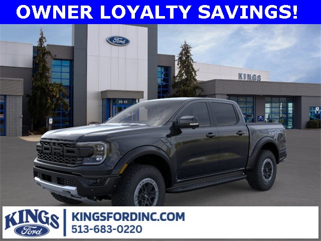 Shadow Black 2025 Ford Ranger Raptor SuperCrew 4WD Pickup Truck Four-Wheel Drive Automatic