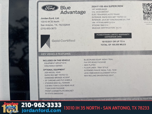 Used Car 2024 Ford F-150  King Ranch For Sale Under $70,000 In San Antonio, Texas