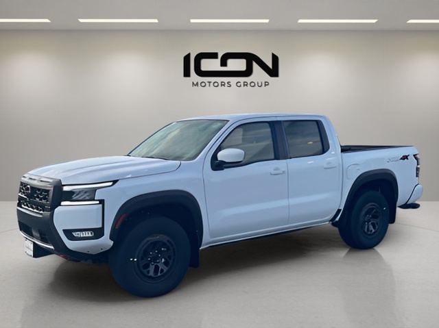 Glacier White 2026 Nissan Frontier Pickup Truck Four-Wheel Drive 9-Speed Automatic Overdrive