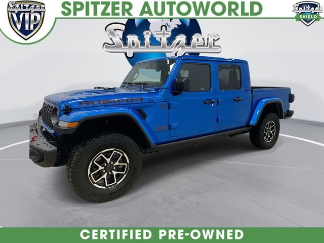 Hydro Blue Pearlcoat 2024 Jeep Gladiator Rubicon Crew Cab 4WD Pickup Truck Four-Wheel Drive 8-Speed Automatic