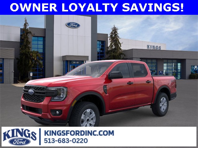 Ruby Red Metallic Tinted Clearcoat 2025 Ford Ranger XL SuperCrew 4WD Pickup Truck Four-Wheel Drive Automatic