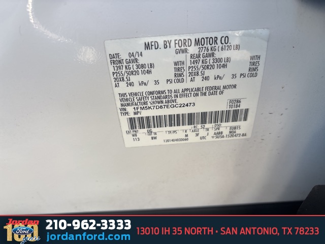 Used Car 2014 Ford Explorer  Xlt For Sale Under $12,000 In San Antonio, Texas