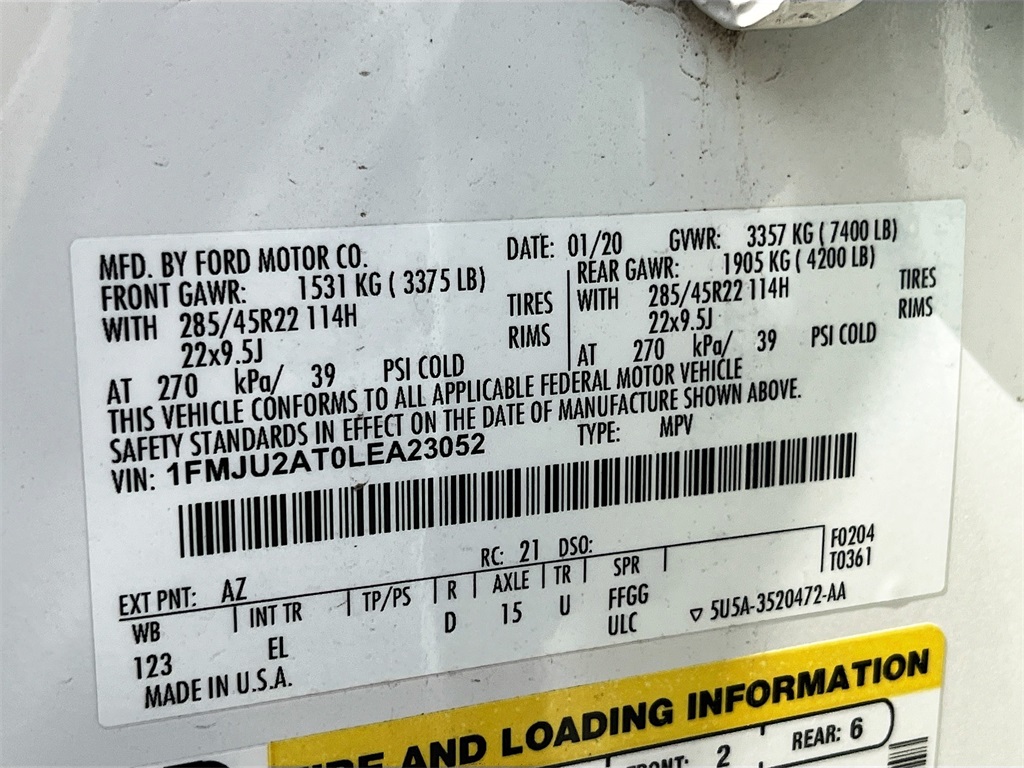 2020 Ford Expedition Limited White at Bravo Nissan