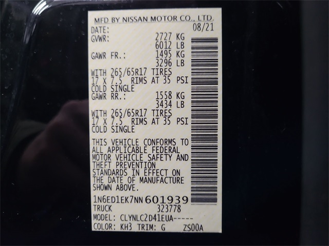 2022 – Nissan – Frontier