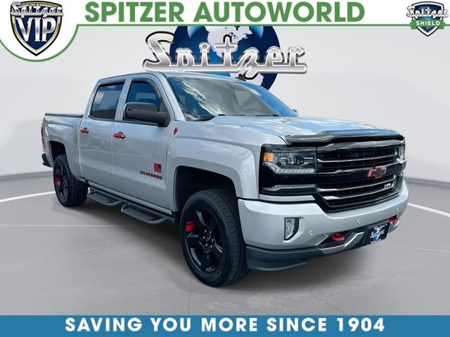 Silver Ice Metallic 2018 Chevrolet Silverado 1500 LTZ Crew Cab 4WD Pickup Truck Four-Wheel Drive Automatic