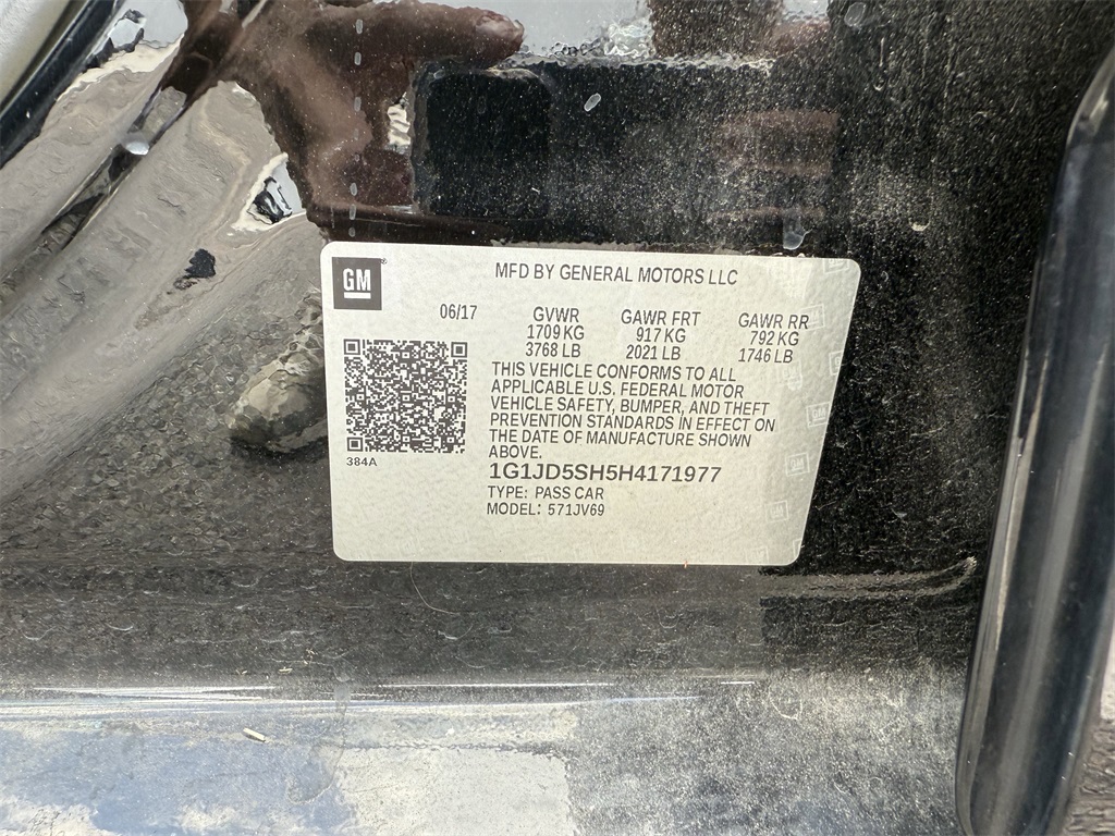 2017 Chevrolet Sonic LT Black at Toyota of Victoria