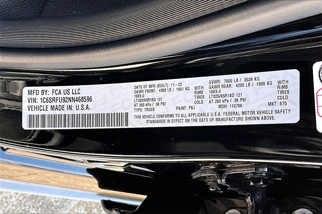 2022 Ram 1500 TRX Black at Wharton Ford