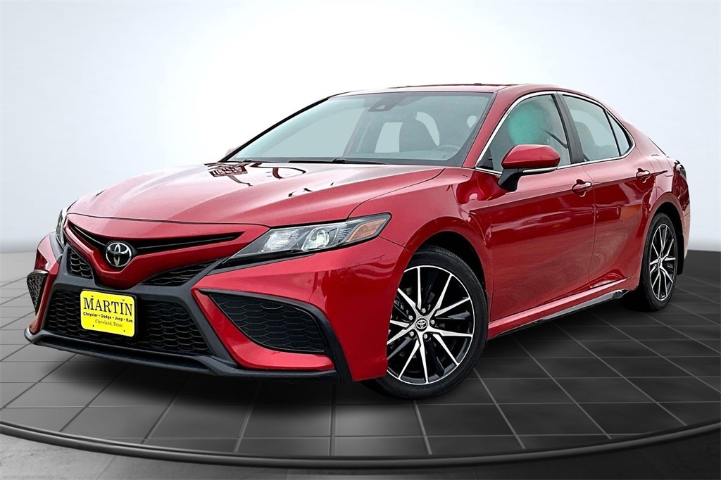 2023 Toyota Camry SE Red at DeMontrond Auto Country