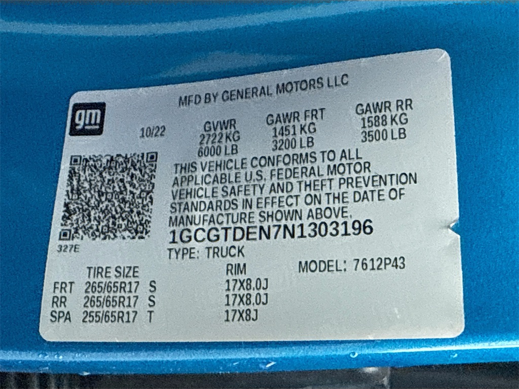 2022 Chevrolet Colorado Z71 Blue at Community Toyota