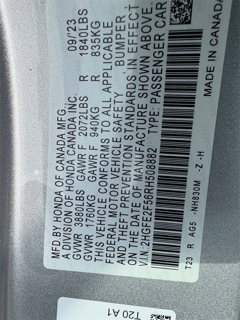 2024 Honda Civic Sport  at DeMontrond Auto Country