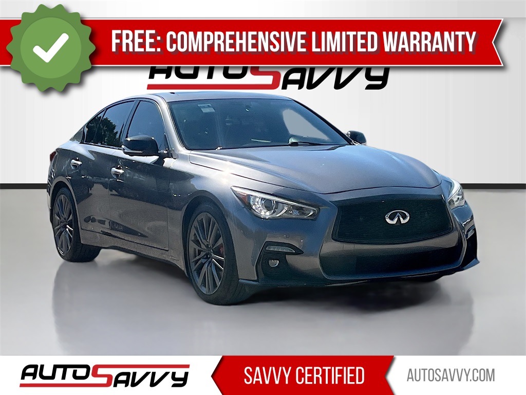 2022 INFINITI Q50 Red Sport 400 Gray at Central Houston Nissan