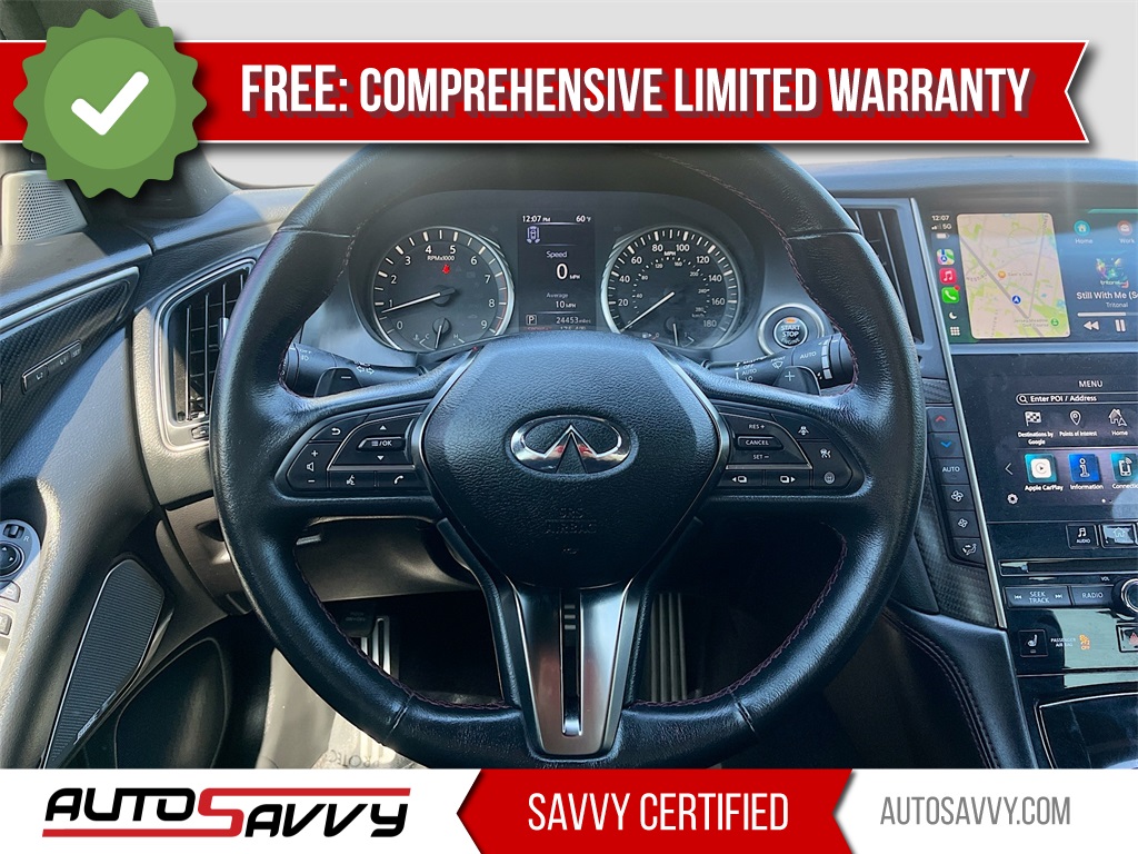 2022 INFINITI Q50 Red Sport 400 Gray at Central Houston Nissan