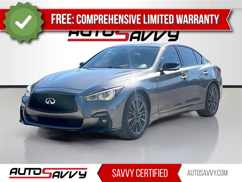 2022 INFINITI Q50 Red Sport 400 Gray at Central Houston Nissan