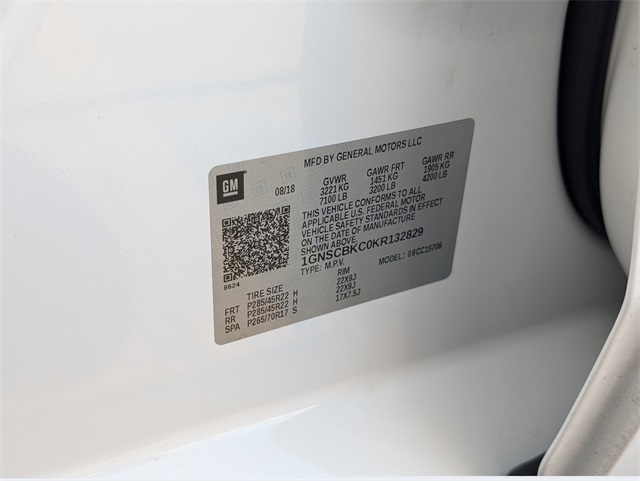 2019 Chevrolet Tahoe LT White at Toyota of Victoria