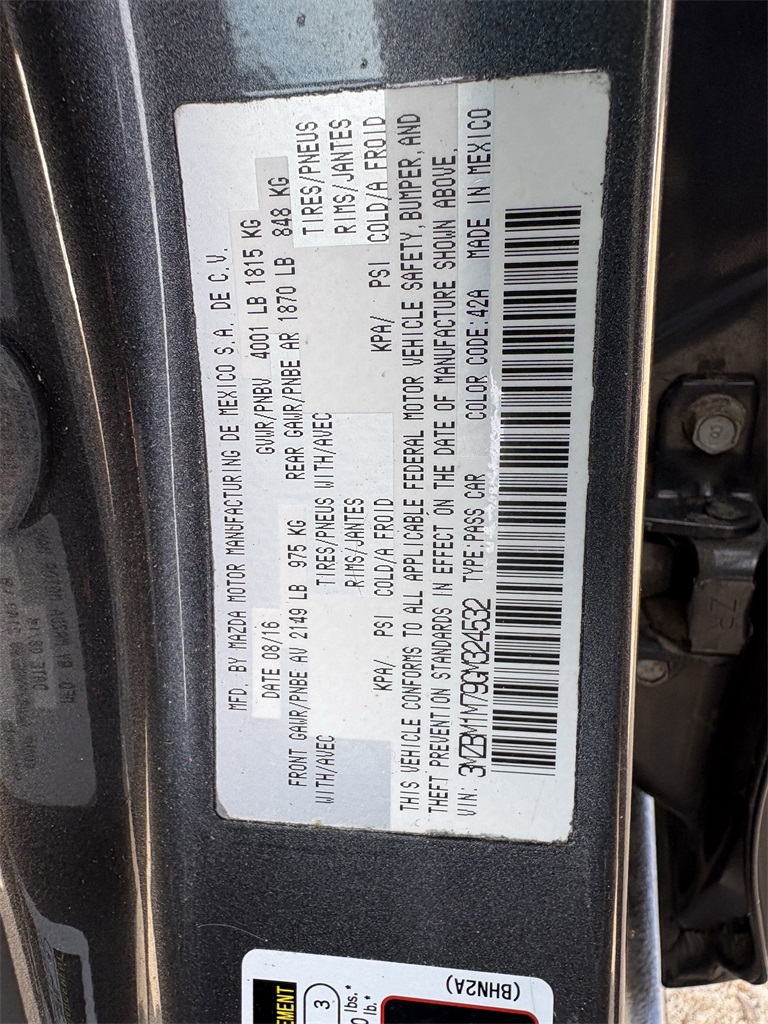 2016 Mazda Mazda3 i Grand Touring Gray at Parkway Family Mazda