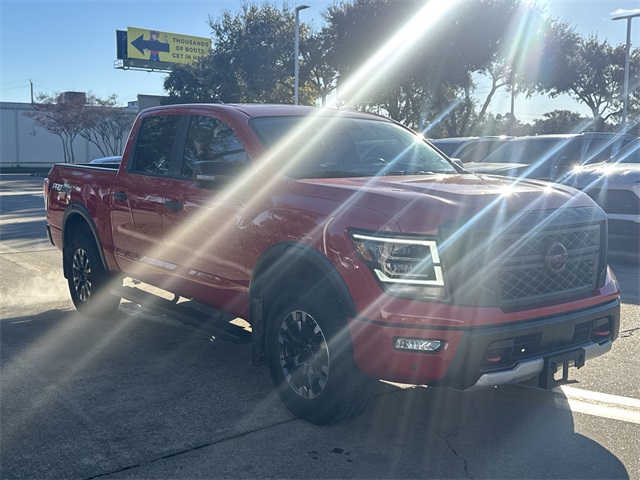 2023 Nissan Titan PRO-4X Red at AutoSavvy Houston Northwest