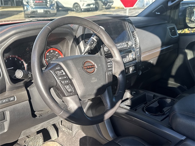 2023 Nissan Titan PRO-4X Red at AutoSavvy Houston Northwest