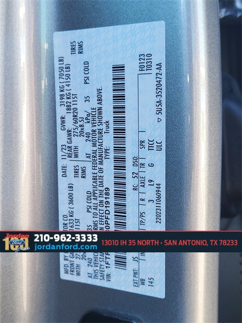 Used Car 2023 Ford F-150  Lariat For Sale Under $60,000 In San Antonio, Texas