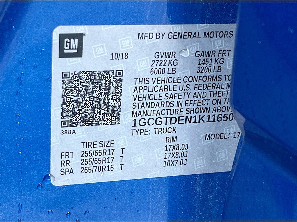 2019 Chevrolet Colorado Z71 Blue at Emmons Autoplex