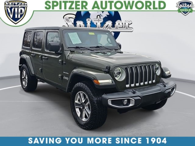 Sarge Green Clearcoat 2022 Jeep Wrangler Unlimited Sahara 4WD SUV / Crossover Four-Wheel Drive 8-Speed Automatic