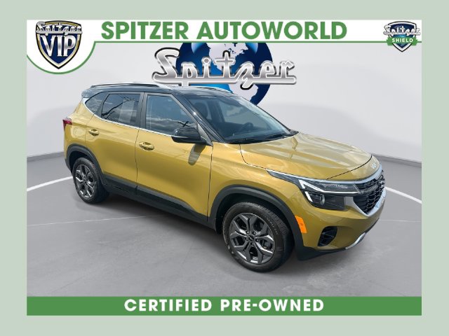 Valais Green/Black Roof 2024 Kia Seltos SUV / Crossover All-Wheel Drive Continuously Variable Transmission